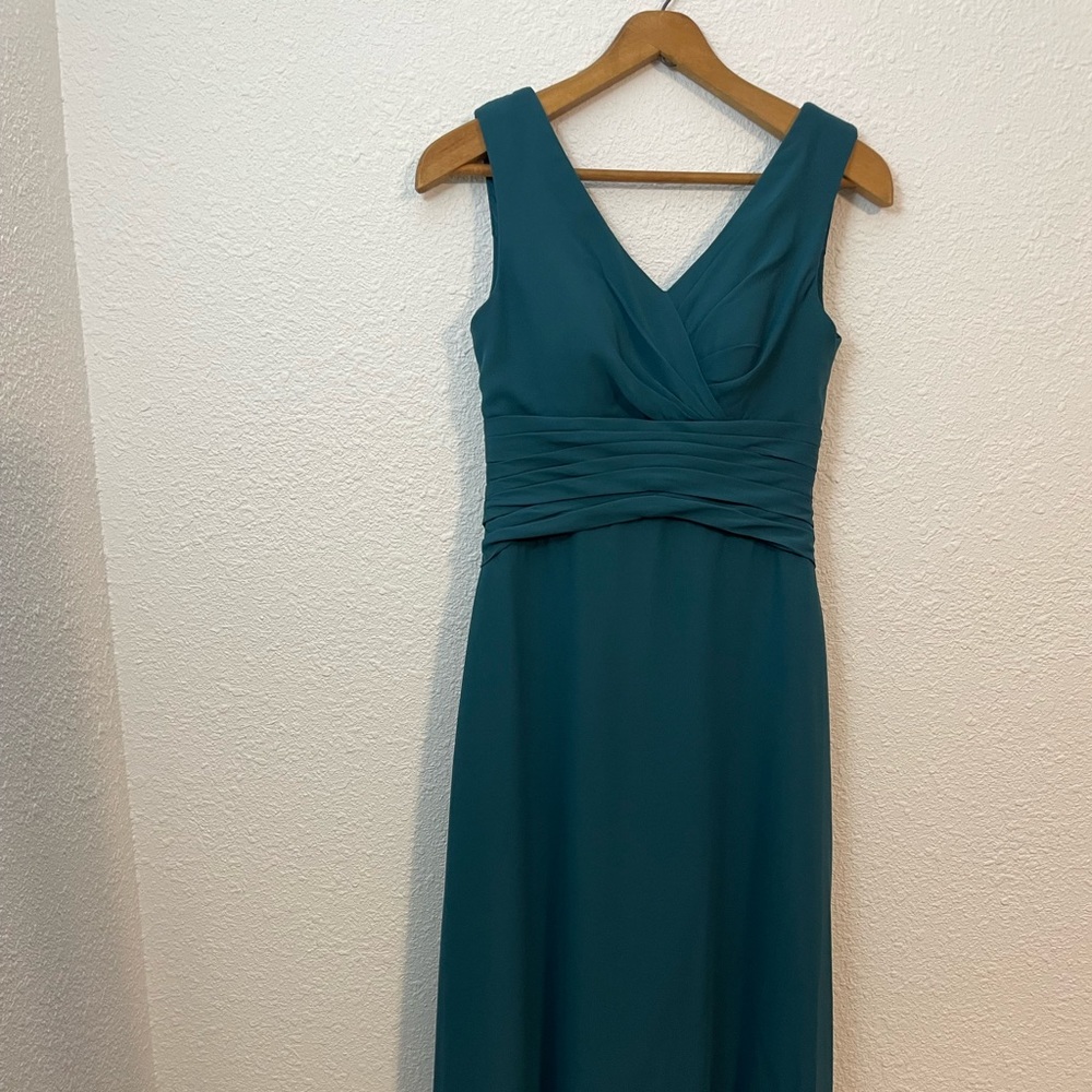 Azazie Mya Bridesmaid Dress, Peacock color, size 4
